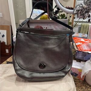 Coach  Gun metal Metallic Shoulder Bag